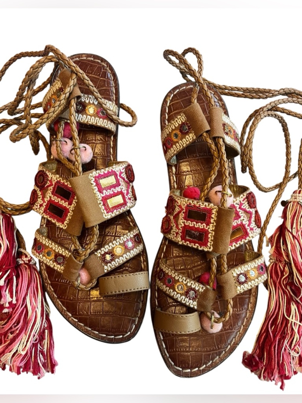 Women’s Sam Edelman Gretchen gladiator style sandals size 7.5, strap up sandals